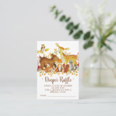 Carte D'accompagnement Billet rabat au Baby shower forestier (Debout devant)