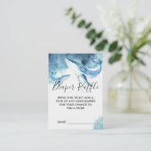 Carte D'accompagnement Billet rabat baby shower | Baleines (Debout devant)