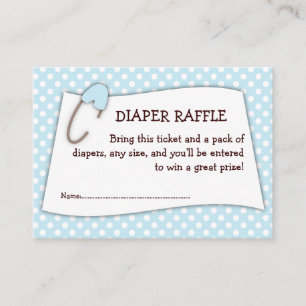 Carte D'accompagnement Billet rabat Baby shower bleu Insérer