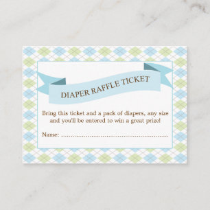 Carte D'accompagnement Billet rabat Baby shower bleu Insérer