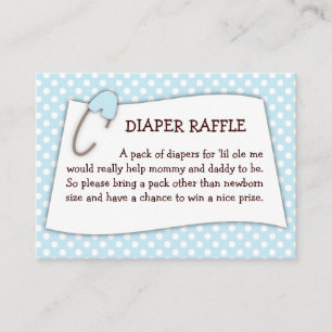 Carte D'accompagnement Billet rabat Baby shower bleu Insérer