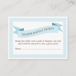 Carte D'accompagnement Billet rabat Baby shower bleu Insérer