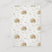 Carte D'accompagnement Billet rabat baby shower | Cerf de forêt (Dos)