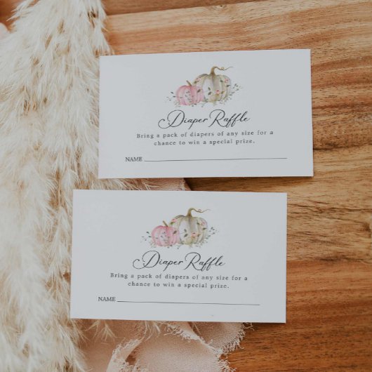 Carte D'accompagnement Billet rabat Baby shower citrouille