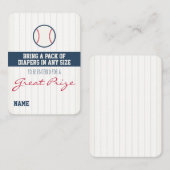 Carte D'accompagnement Billet rabat Baby shower de baseball (Devant / Derrière)