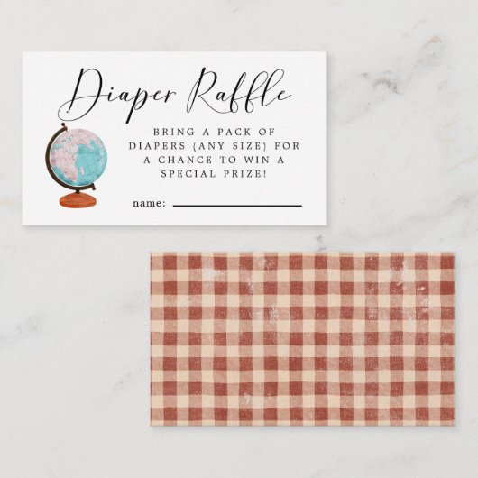 Carte D'accompagnement Billet rabat Baby shower de voyage (Devant / Derrière)