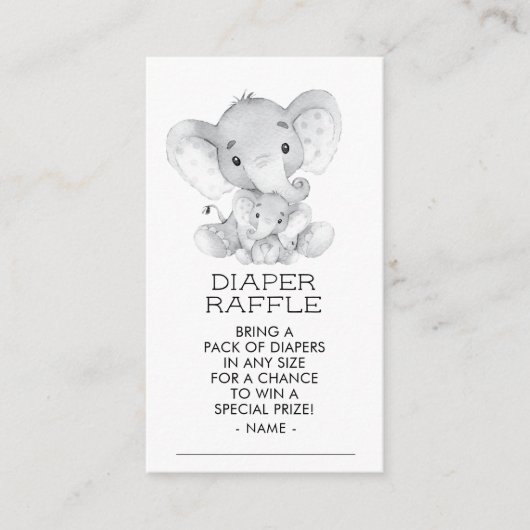 Carte D'accompagnement Billet rabat Baby shower Eléphant Boys (Devant)