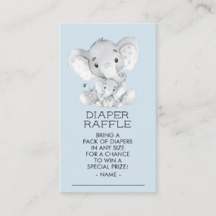 Carte D'accompagnement Billet rabat Baby shower Eléphant Boys