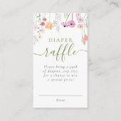 Carte D'accompagnement Billet rabat Baby shower fleur sauvage (Devant)