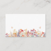 Carte D'accompagnement Billet rabat Baby shower fleur sauvage (Dos)