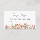 Carte D'accompagnement Billet rabat Baby shower fleur sauvage (Devant)