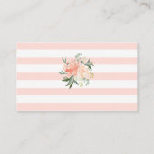 Carte D'accompagnement Billet rabat Baby shower floral chic (Dos)