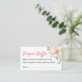 Carte D'accompagnement Billet rabat Baby shower floral chic (Debout devant)