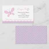 Carte D'accompagnement Billet rabat Baby shower Papillon (Devant / Derrière)