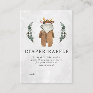 Carte D'accompagnement Billet rabat baby shower   Reindeer