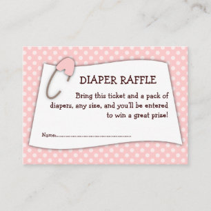 Carte D'accompagnement Billet rabat Baby shower rose Insérer