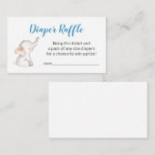 Carte D'accompagnement Billet rabat bébé éléphant (Devant / Derrière)