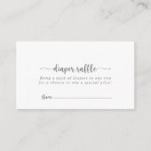 Carte D'accompagnement Billet rabat calligraphie Silver Diaper (Devant)