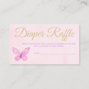 Carte D'accompagnement Billet rabat Papillon pour Baby shower