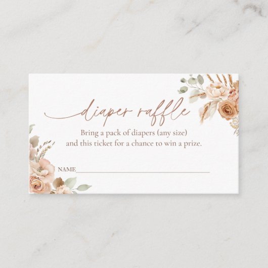 Carte D'accompagnement Billet rabat pour Baby shower (Devant)