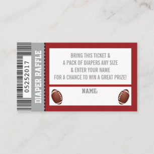 Carte D'accompagnement Billet rabat, Sports, Baby shower de football