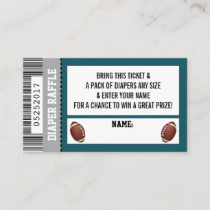 Carte D'accompagnement Billet rabat, Sports, Baby shower de football