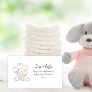 Carte D'accompagnement Billet Repas de couches Bébé moderne Eléphant