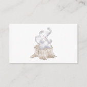 Carte D'accompagnement Billet Repas de couches Bébé moderne Eléphant (Dos)