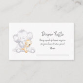 Carte D'accompagnement Billet Repas de couches Bébé moderne Eléphant (Devant)