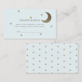 Carte D'accompagnement Billet Repas de papier Baby shower bleu de couche (Devant / Derrière)