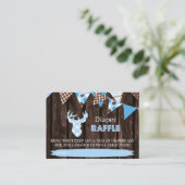 Carte D'accompagnement Billet rougeâtre roumain en bois bleu Plaid Deer (Debout devant)