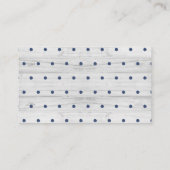 Carte D'accompagnement Billet rougeole en bois, bleu, gris (Dos)