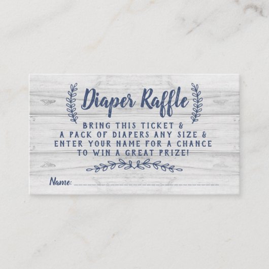 Carte D'accompagnement Billet rougeole en bois, bleu, gris (Devant)