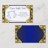 Carte D'accompagnement Billet Royal Blue Gold Bébé Refle (Devant / Derrière)