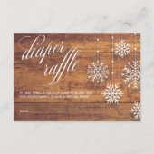 Carte D'accompagnement Billet Rustique Bois d'hiver BébéDouche Refroidiss (Devant)