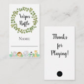 Carte D'accompagnement Billet Safari Wipes Raffle Name (Devant / Derrière)