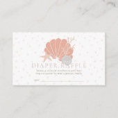 Carte D'accompagnement Billet Seashell Coral rose Bébé Refle (Devant)