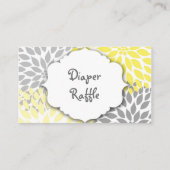 Carte D'accompagnement Billet tombole gris jaune Dahlia ou insérer une ca (Dos)