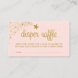 Carte D'accompagnement Billet Twinkle Little Star Rose Gold Diaper