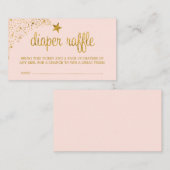 Carte D'accompagnement Billet Twinkle Little Star Rose Gold Diaper (Devant / Derrière)