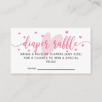 Billet Valentine Baby shower Déchets Raffle