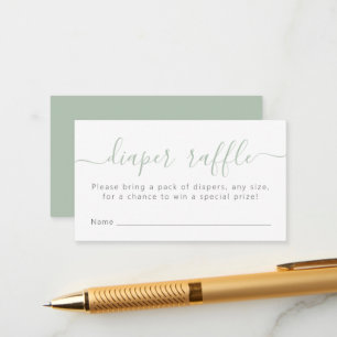 Carte D'accompagnement Billet vert simple Baby shower au rabat