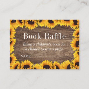 Carte D'accompagnement Billets de carrousel du Baby shower Sunflower