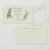 Carte D'accompagnement Billets de Fête des mariées à l'aquarelle verte Sa (Devant / Derrière)