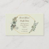 Carte D'accompagnement Billets de Fête des mariées à l'aquarelle verte Sa (Devant)