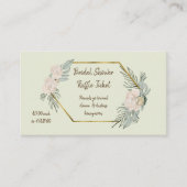 Carte D'accompagnement Billets de Fête des mariées à l'aquarelle verte Sa (Devant)