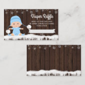 Carte D'accompagnement Billets de rabat à neige pour les garçons (Devant / Derrière)