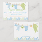 Carte D'accompagnement Billets de rabat de couches bleu et vert (Devant / Derrière)