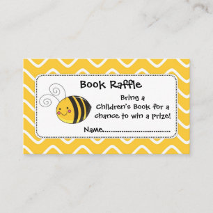 Carte D'accompagnement Billets de Raffle du livre d'abeilles, jeu de Baby
