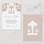 Carte D'accompagnement Billets de roulette de carrousel (Devant / Derrière)